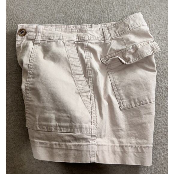 A New Day Tan Utility Shorts Sz 4 Stretch 4" Inseam Cotton Blend Casual - Picture 3 of 4